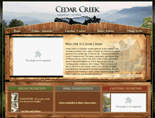 Tablet Screenshot of cedarcreekcabinsnc.com